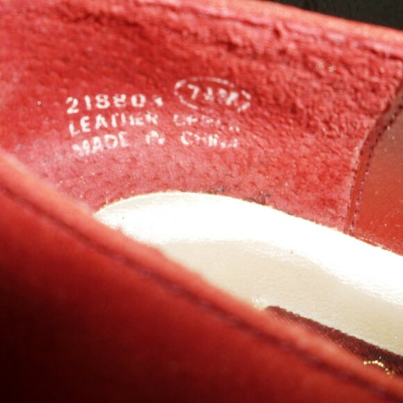 DRESSY LIGHT BURGUNDY SQUADE WOMAN SHOES EXPANDABLE LACED TOP SANDRA MILLER 7.5 - Picture 4 of 7